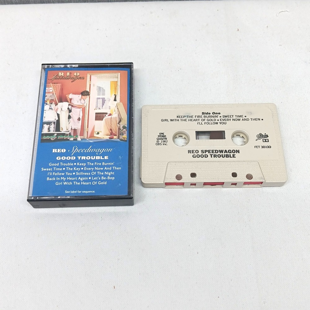 REO Speedwagon Good Trouble Cassette Tape Epic CBS Tested 80s Rock Music Vintage